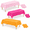Pink and Orange-6, variant on Pink and Orange Round 3-Pack Plastic 84 Inch Party Tablecloths