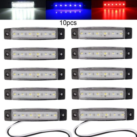 

Keebgyy 10Pcs 12V Waterproof Marine Boat Kayak LED Lamps Boat Deck Anti-collision Light Boat Navigation Indicator for Bow and Stern