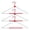Red, variant on Foldable Coat Hanger, 3 Pack Aluminum Travel Hangers, Light and Portable Suitcase Clothes Hanger, Folding Design for Cruise Hotel RV Camping, Space-Saving Drying Rack Accessories,Silver