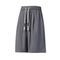 thumbnail image 6 of WIZUTIZ Men's Athletic Shorts Summer Cool Feel Elastic Waist Wide Leg Sports Five-Point Bottoms Twill Breathable Drawstring Relaxed Fit for Casual Outdoor Daily Wear Mens Fashion, 6 of 6