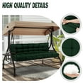 thumbnail image 5 of XXLYY Outdoor Swing Cushions, Swing Cushions 3 Seater Replacement with Backrest, Waterproof Thicken 4" Bench Cushion with Ties for Patio Porch Lawn and Garden, 5 of 8