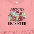 thumbnail image 4 of Inktastic Promoted to Big Sister with Flowers Girls Toddler Dress, 4 of 5