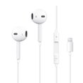 thumbnail image 1 of Auriculares Eashion Apple con certificación MFi con cable y color blanco relámpago, 1 of 8