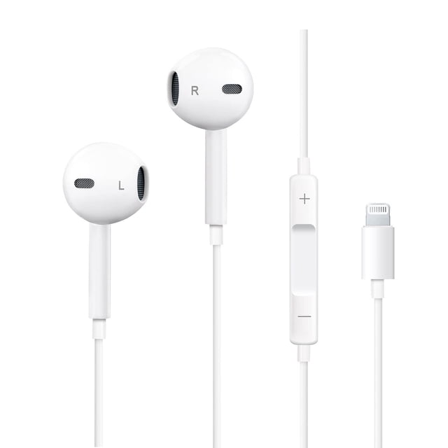 Auriculares Eashion Apple con certificación MFi con cable y color blanco relámpago