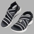 thumbnail image 1 of Sandalias cruzadas elásticas para mujer, zapatillas de verano, zapatos de playa con tacón de cuña para ocio Wmkox8yii  sa3834, 1 of 3
