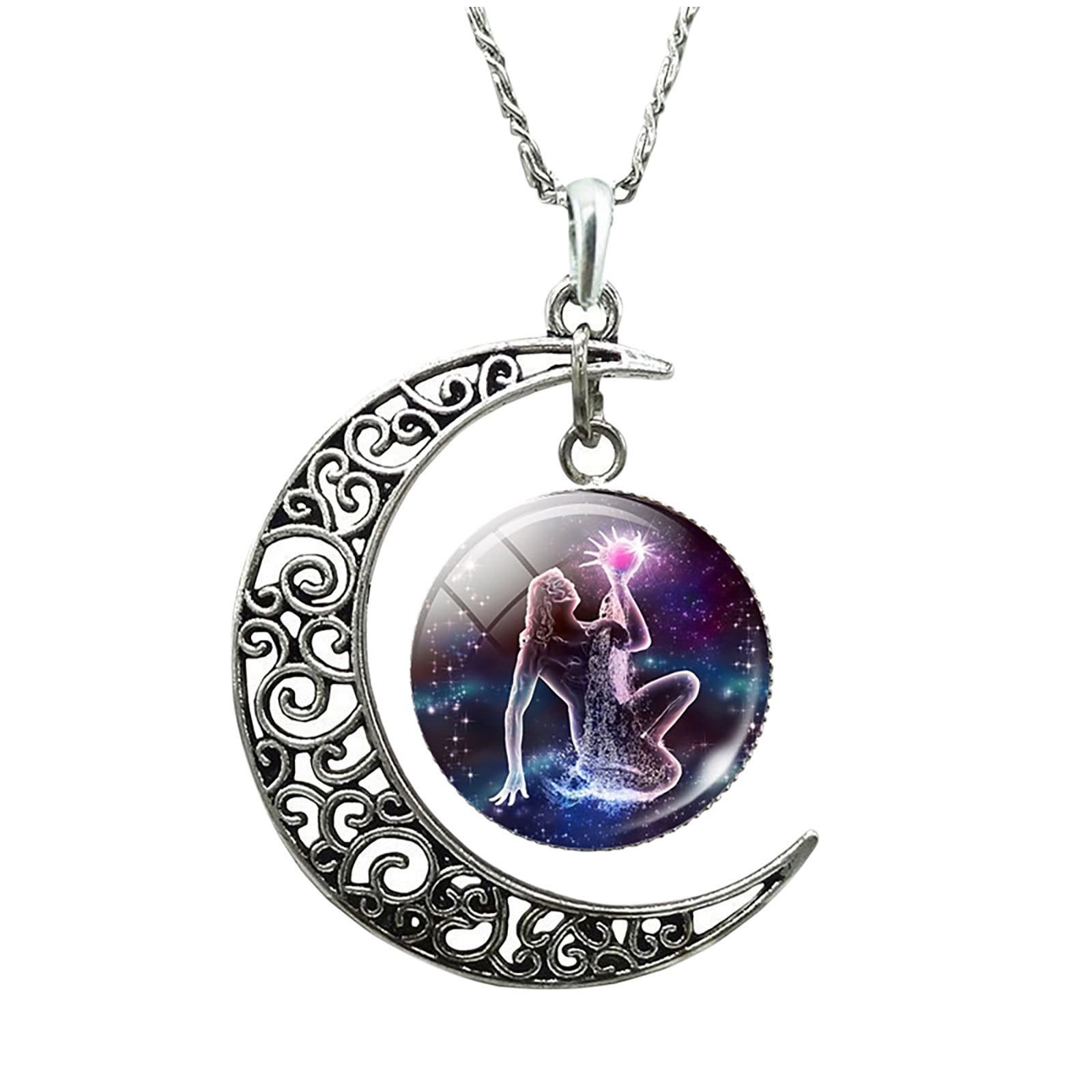 Details about   Male Triple Goddess Pentacle Pendant Stainless Steel  Crescent Moon  Necklace 