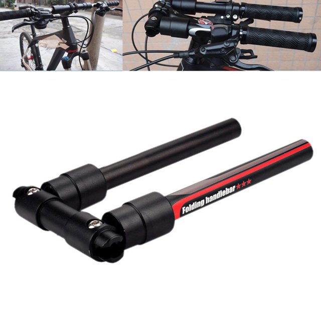 Xingzhi Guidon Pliant pour Vélo de Course Trottinette, Pièce de Guidon Plate 660 mm Rouge