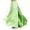 Light Green, variant on Flowy Satin Full Circle Swing Skirt, Elastic Waistband for Stage Show Practice, Casual Wear, Halloween Belly Dance Tribal Performance