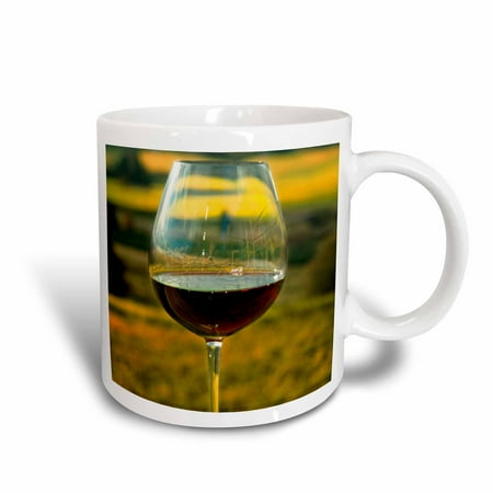 3dRose Wine glass, Willamette Valley Vineyards, Oregon - US38 JMI0817 - Janis Miglavs, Ceramic Mug, 15-ounce