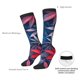 thumbnail image 4 of Fotbe Red And Blue Leaves Calcetas Divertidas Estampadas para Hombre y Mujer, Calcetas de Algodón hasta la Rodilla para Caminar, Correr, Enfermería y Embarazo, 4 of 6