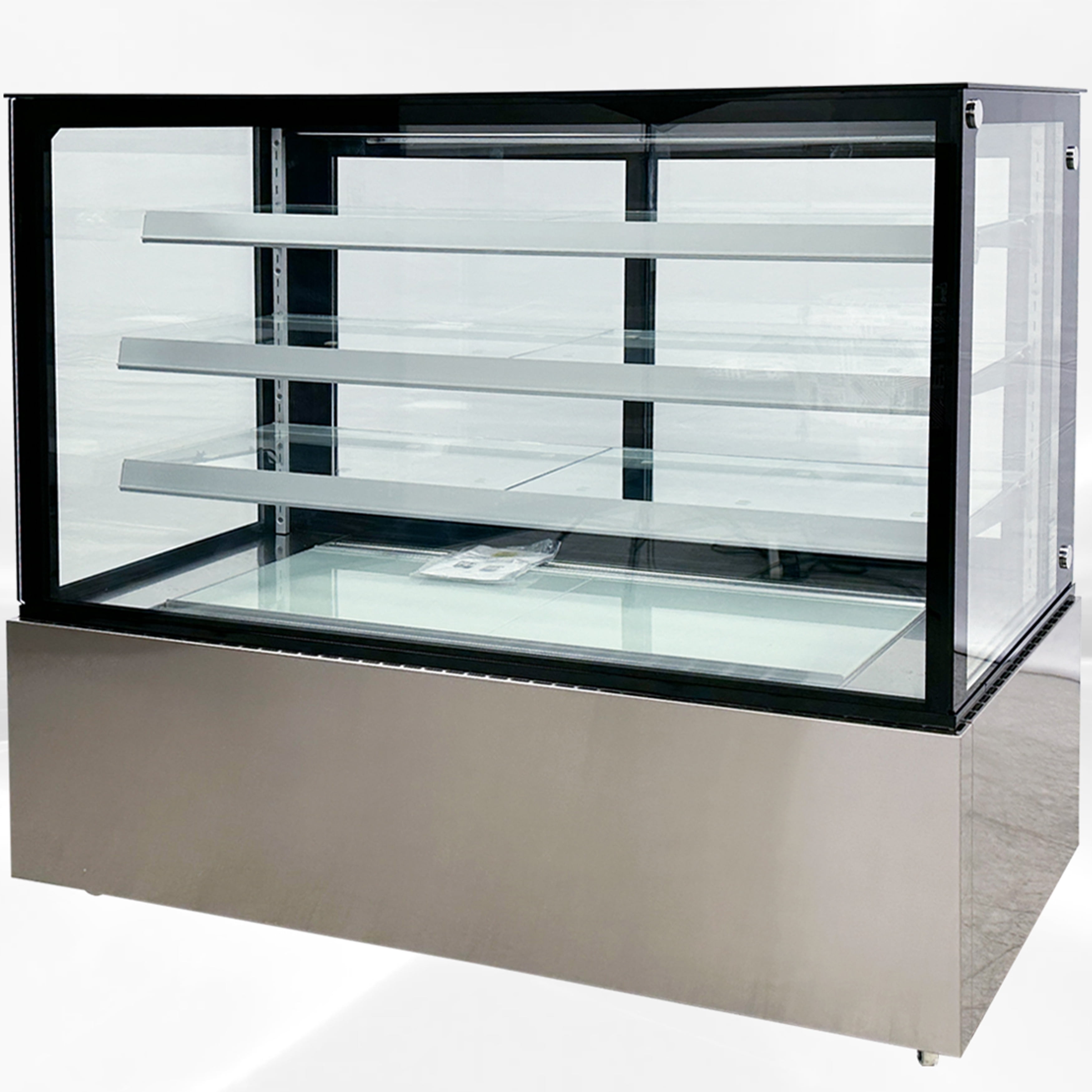 NSF 60 in. Commercial Galss Door Refrigerated Bakery Display 24 Cu.Ft. Refrigerator Case in Stainless Steel