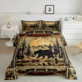thumbnail image 2 of Manfei Rustic Farmhouse Bedding Comforter Set, Wildlife Bear Down Comforter, Countryside Reversible Duvet Insert, Ultra Soft Bedroom Decoration, 2pcs, 2 of 8