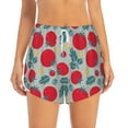 thumbnail image 4 of Lsque Tomato Printed Women's Running Shorts with Liner Pockets,Elastic Quick Dry Workout Athletic Gym Yoga Shorts,Womens High Waist Shorts-X-Large, 4 of 9