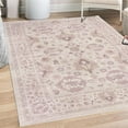 thumbnail image 1 of Ethnic Decorative Rug, Pastel Colored Folk Floral Ornaments Botanical Composition Cultural Design, Quality Carpet for Bedroom Dorm and Living Room, 6 Sizes, Pale Rose and Mauve, by Ambesonne, 1 of 4