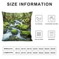 thumbnail image 5 of Fenyluxe Moss Rocks Water Fashion Style Dirt-Resistant Throw Pillow Covers for Couch Sofa Bed Living Room Bedroom Square Printed on Both Sides 1PC 22x22in, 5 of 5