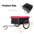 thumbnail image 4 of 55" Bike Trailer with 20'' Wheels,Trailer with Removable Cover,Folding Frame Quick Release,Suitable for Luggage,Tools,Groceries,Black+Red, 4 of 8
