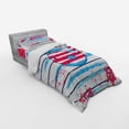 thumbnail image 2 of Ambesonne Cartoon Bedding Set 3 Pcs, Fish Sailor Marine Sea, Twin XL, Cream Red Blue, 2 of 2
