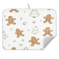 thumbnail image 3 of Gingerbread Men and Christmas Dish Drying Mat for Kitchen, Quick Drying Absorbent Soft Durable 18 x 24", 3 of 10