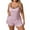 Purple, variant on hotojiny Women's Plus Size Pajama Set Fashion Stripes Loungewear Soft Sleeveless Cami Top and Shorts Summer Sleepwear 2 Pj Set