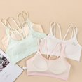 thumbnail image 2 of Uccdo 8-16T Girls Seamless Training Bra Wireless Padded Sports Bras Crop Bralette Camisole Vests, Pack of 4, 2 of 8