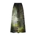 thumbnail image 5 of WFJCJPAF 2024 New Halloween ! Women Skirts under $10 Short,Women's Printed Elastic Waistband Pleated Pocket Skirt With Mid Calf Skirt - Black M, 5 of 5
