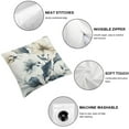 thumbnail image 6 of nygtbtfer Blue Floral Throw Pillow Covers  Watercolor Flowers Leaves Decorative Pillows Soft Velvet Cushion Covers for Couch Sofa Bed Home Decor Set of 2 White, 6 of 7