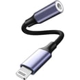 thumbnail image 1 of ORUYROP Lightning to 3.5 mm Headphone Jack Adapter [Apple MFi Certified], iPhone to 3.5mm Audio Aux Jack Adapter Dongle Cable Converter Compatible with iPhone 14 13 12 11 Pro XR XS Maxx8 7 iP, 1 of 7