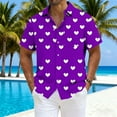 thumbnail image 2 of Maean Valentine's Day Tops for Mens Big and Tall Short Sleeve Shirts Vacation Beach Casual Summer Tee S-5XL, 2 of 4