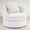 Beige, variant on Ebello Swivel Accent Chair, 360° Round Swivel Barrel Chair with Pillow, Widened Upholstered, Lamb Wool Fabric Detachable Cushion for Living Room, White