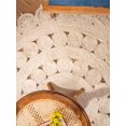 thumbnail image 6 of HAND WOVEN JUTE ECO-FRIENDLY AREA RUGS - 5'x5', Round Shape, White Color, Oriental Pattern, High Pile, Natural Fiber, Outdoor Indoor Handmade Area Rugs for Living Room, Bed Room (J00004), 6 of 6