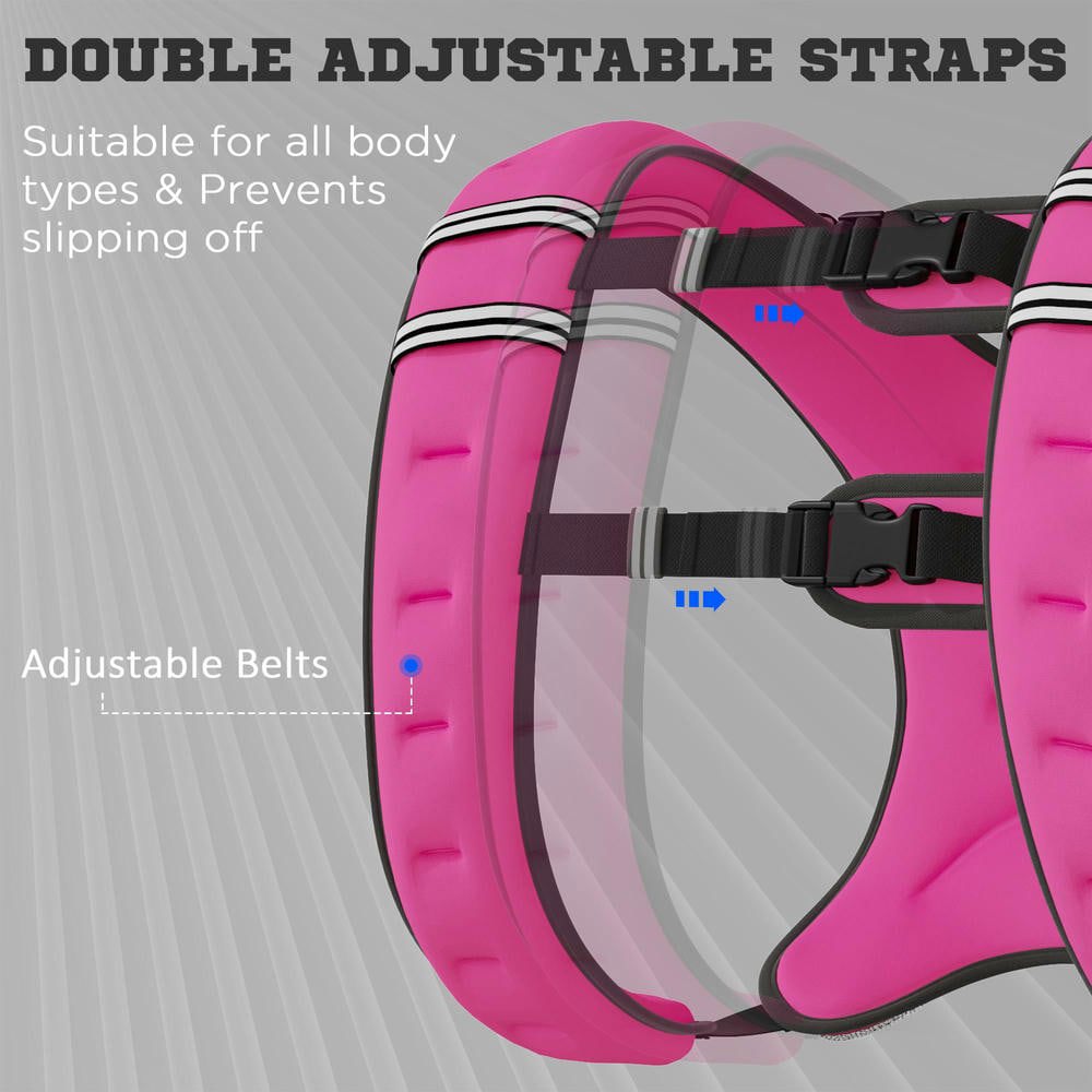 Resenkos 17.6 lbs. Body Weighted Vest with Pocket, Soft Skin-Friendly Fabric, Adjustable Running Gear, Pink