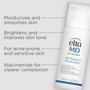 EltaMD AM Restore Face Moisturizer for Women and Men, Light Moisturizer Face Cream, Made with Niacinamide and Hyaluronic Acid, 1.7 oz Pump