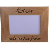 Sisters Make Best Friends Wood Picture Frame - Great Gift for Birthday, or Christmas Gift for Sister, Sisters