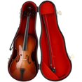 thumbnail image 1 of Mini violoncelle modèle ornement basse instrument de musique décoration en bois cadeau délicat, 1 of 4