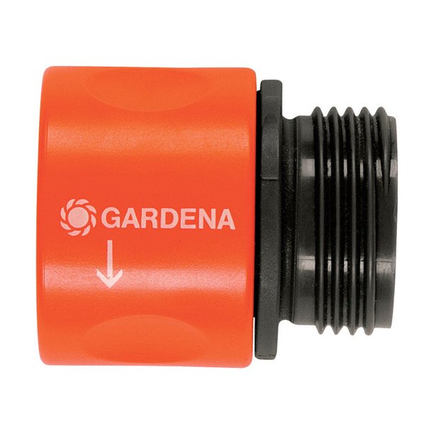 Conector de manguera Gardena de nylon/ABS con rosca hembra de 5/8 y 1/2 pulgadas