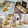 thumbnail image 5 of 2'x6' Rug Runners for Hallways Kitchen, Sunflower Non Slip Entryway Beside Floor Carpet Runner, Farm Floral Watercolor Plaid Botanicals Washable Laundry Room Bedroom Throw Rugs Mat for Family Pet, 5 of 8