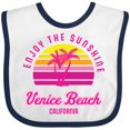 thumbnail image 3 of Inktastic Summer Enjoy the Sunshine Venice Beach California in Pink Boys or Girls Baby Bib, 3 of 4