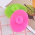 thumbnail image 3 of EeaseMX 2 cepillos de silicona para limpieza facial, masajeadores, almohadillas de mano para mujer (verde hierba pequeño + rojo rosa pequeño), 3 of 7