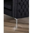 thumbnail image 5 of Lorreto 86" Black Velvet Sofa with Handmade Nailhead Trim & Button Tufting, 5 of 5
