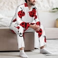 thumbnail image 7 of Fotbe Fly Flying Ladybug Pattern Long Sleeve Pajama Set for Men,Sleepwear Set,2-piece Loungewear Set,Soft PJs Comfy Nightwear with Pockets-Medium, 7 of 7