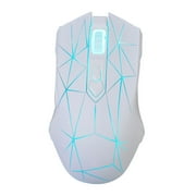 Ajazz Wired Gaming Mouse AJ52 with 7 Backlit Modes White+Pattern for Professional E-sport Adjustable DPI 750 to 2500