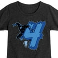 thumbnail image 3 of Marvel Black Panther - 4Th Birthday - Girls Fitted Short Sleeve Tee, 3 of 5