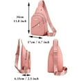 thumbnail image 2 of Women's Sling Bag, Crossbody, Daypack, Fanny Pack, Travel, Casual, Chest Bag in Black, 2 of 11