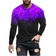 thumbnail image 2 of Blusas y camisas de manga larga con cuello redondo para hombre, blusa informal de manga larga con cuello redondo y estampado., 2 of 3