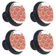 thumbnail image 1 of 4 Pcs Watermelon Knobs for Kitchen Cabinet Cupboard Dresser Bookcase Drawer Pulls Handles Round Home Decor, 1 of 5