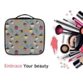 thumbnail image 6 of FORMRS Travel Makeup Bag Large Capacity Train Case Cosmetic Organizer with Adjustable Dividers, Cute Acorns Pattern, 6 of 8