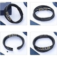 thumbnail image 5 of Urn Cremation Bracelet for Ashes Cuff Bracelet for Men Handmade Braided Leather Wristband Cremation Bracelet for Men Women, 5 of 7