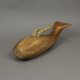 thumbnail image 3 of Zeckos Tope de puerta de ballena tallada en madera de teca hecha a mano con mango de cuerda Zeckos BEA37802-BRW, 3 of 4