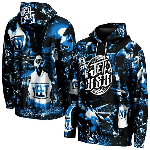 Men's ProSphere Black Jey Uso Crowd Pullover Hoodie