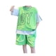 thumbnail image 1 of Minnieouse De ropa deportiva de verano a la moda con letras, Jersey, camiseta de manga corta con retazos, ropa de calle, trajes para niños conjuntos de ropa Verde ciento cuarenta, 1 of 6